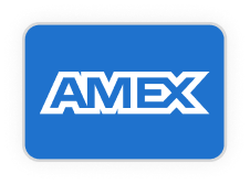 amex logo on a blue background