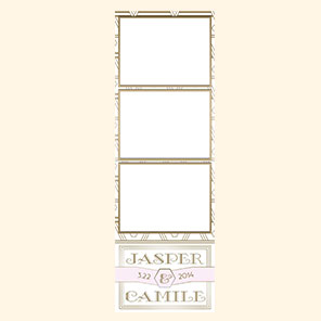 Wedding  Art Deco White  2x6  3 Photos