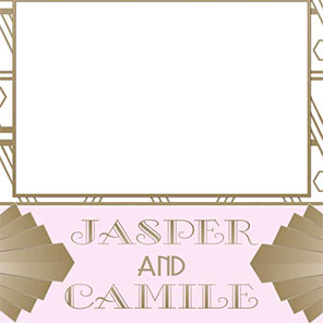Wedding  Art Deco White  2x6  4 Photos