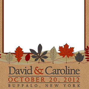 Wedding  Autumn Leaves  2x6  4 Photos