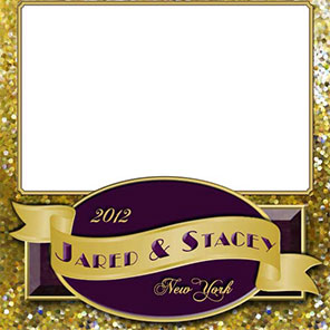 Wedding  Glitterific Gold  2x6  4 Photos