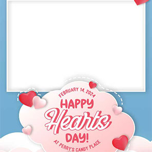 Valentines  Happy Hearts Day  2x6  4 Photos