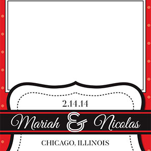 Wedding  I Heart You  2x6  4 Photos
