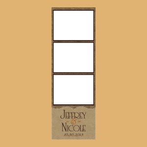 Wedding Stitched Burlap 2x6 3 Photos