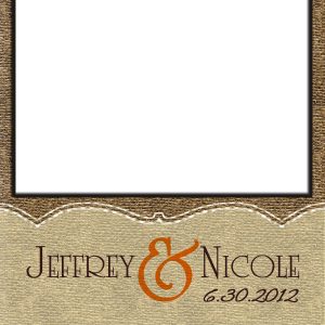 Wedding Stitched Burlap 2x6 4 Photos