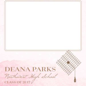 Graduation Watercolor Graduate 2x6 4 Photos