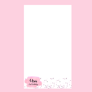 Birthday  Pink Party  360 Vertical Design