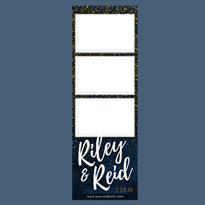 Wedding  Midnight Watercolor  2x6  3 Photos