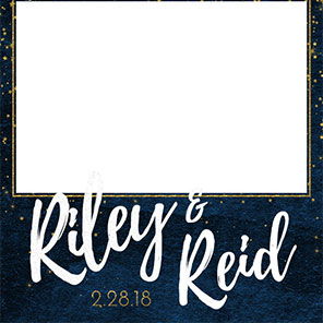 Wedding  Midnight Watercolor  2x6  4 Photos