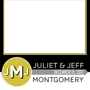 Wedding  Mod Monogram  2x6  4 Photos