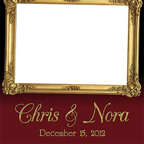 Wedding  Ornamental Gold  2x6  4 Photos