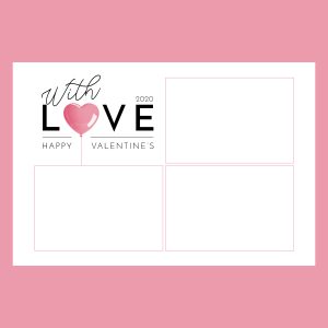 Valentines With Love White  4x6 3 Photos