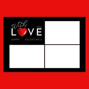 Valentines With Love Black 1 4x6 3 Photos
