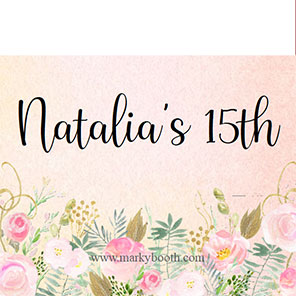 Birthday  Floral Blush Quince  2x6  3 Photos